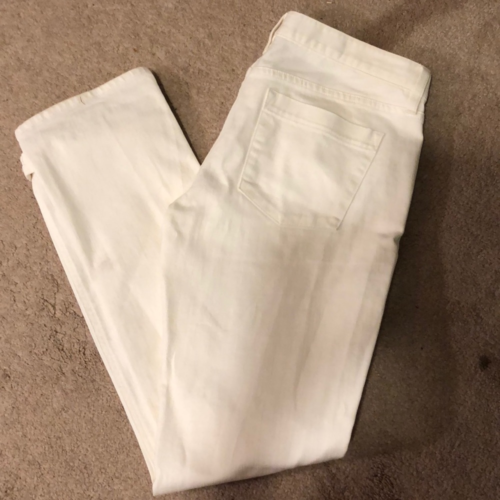 J. Crew White Denim Matchstick Jeans